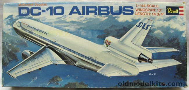 Revell 1/144 McDonnell-Douglas DC-10 Airbus SAS Airlines - With Special 3rd Main Gear Strut - Great Britain Issue, H119 plastic model kit